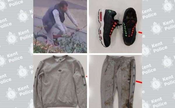 Luke Slater's seized clothing. Picture: Kent Police