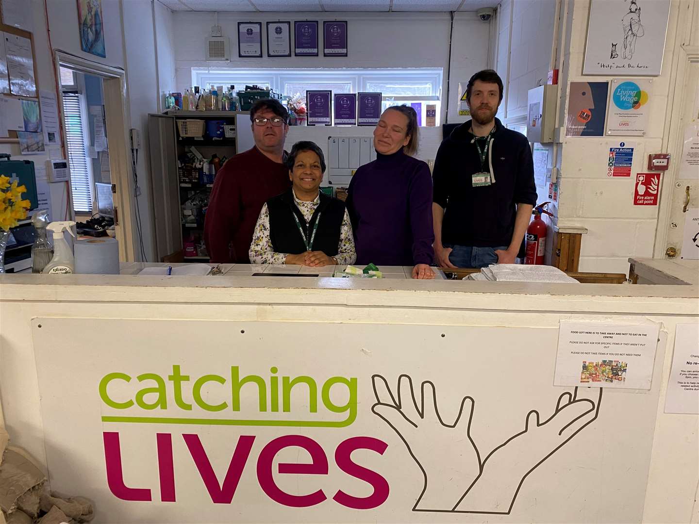 Some of the Catching Lives team in Canterbury