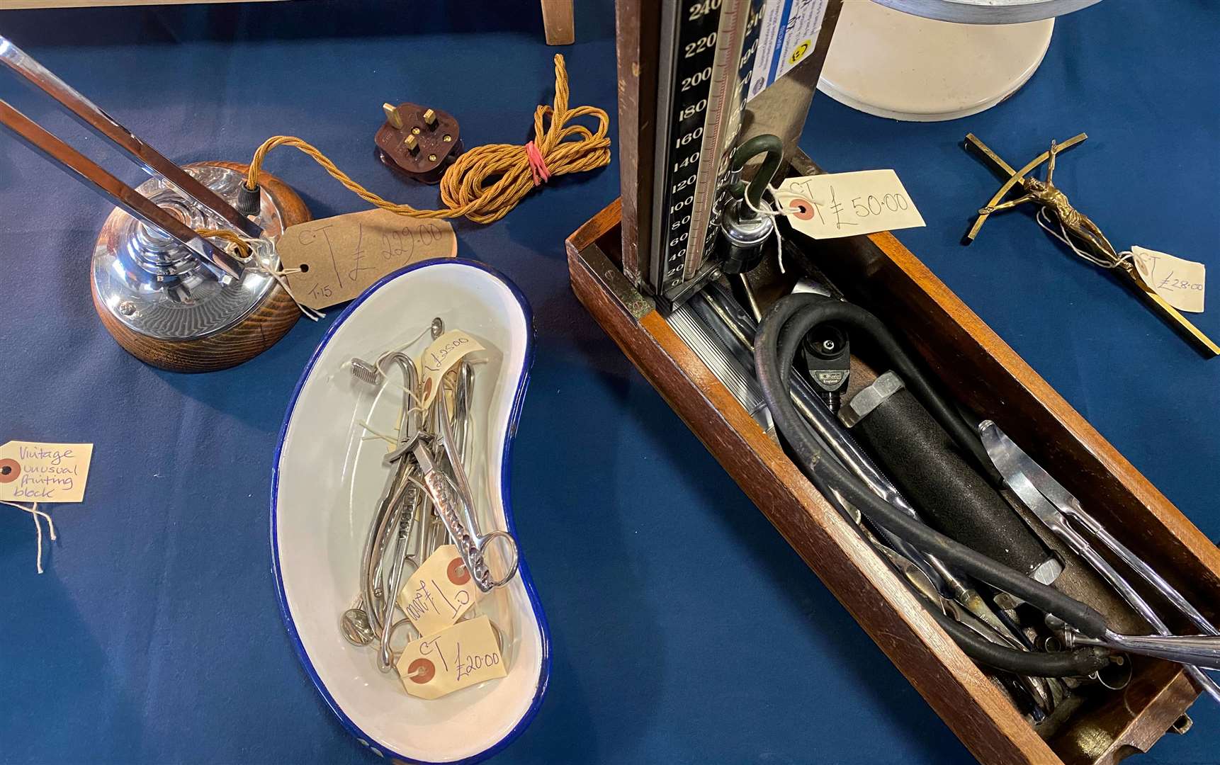 One of our most unusual finds was this collection of medical equipment